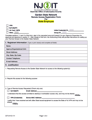 Oit 0115 New Jersey  Form