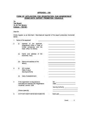 Download Appendix 19a Form