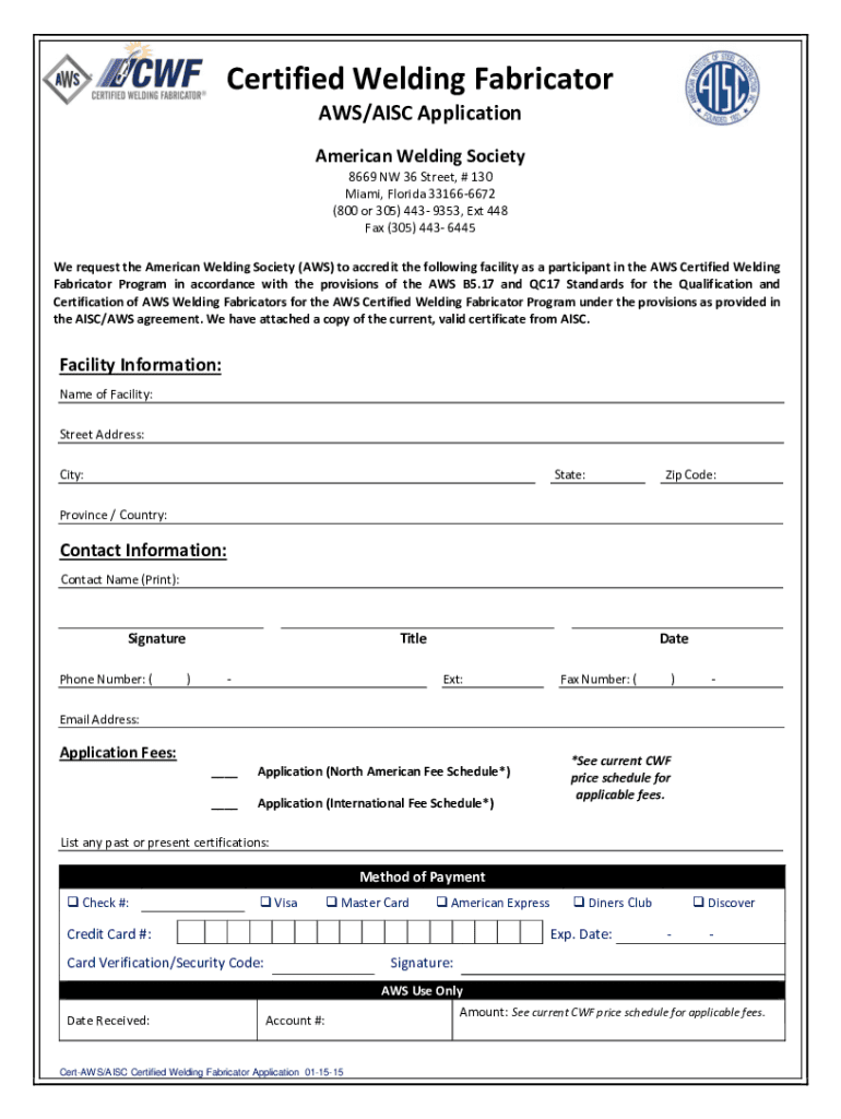 Blank Welding Certificate  Form
