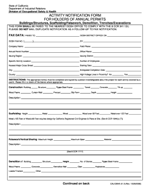  Cal Osha 41 3 Form 2006-2024