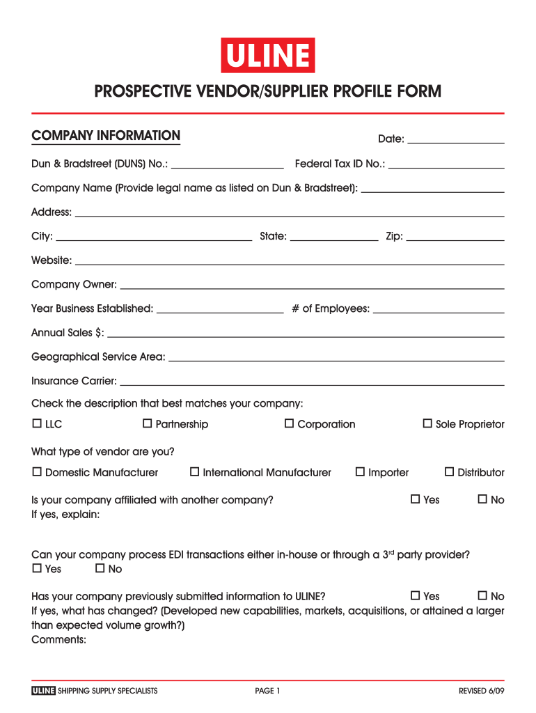  Business Profile Format for Dairy Supplier 2009-2024