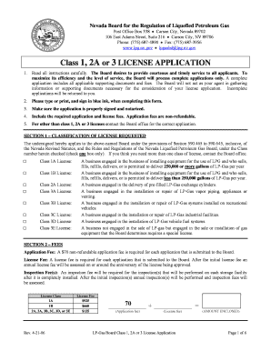 Nevada Lp Gas Board  Form