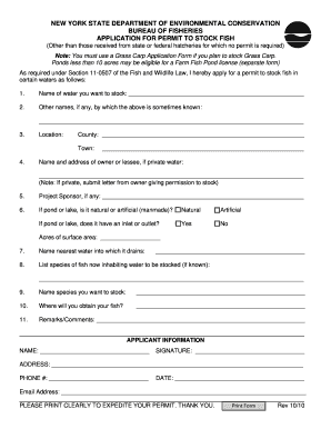 Dec Grass Carp Permit  Form