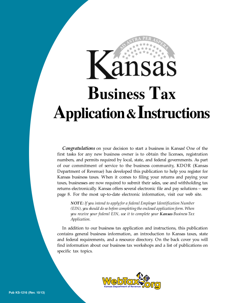 Kansas Business Tax Application Online Form 2020