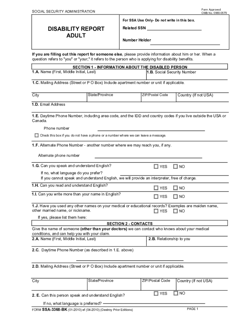  Ssa Form 2020