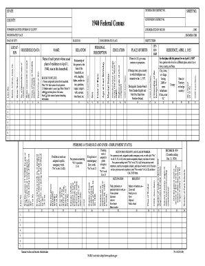 1940 Census Form