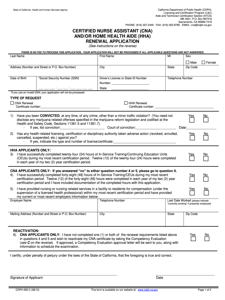 Cna Renewal Online Massachusetts  Form