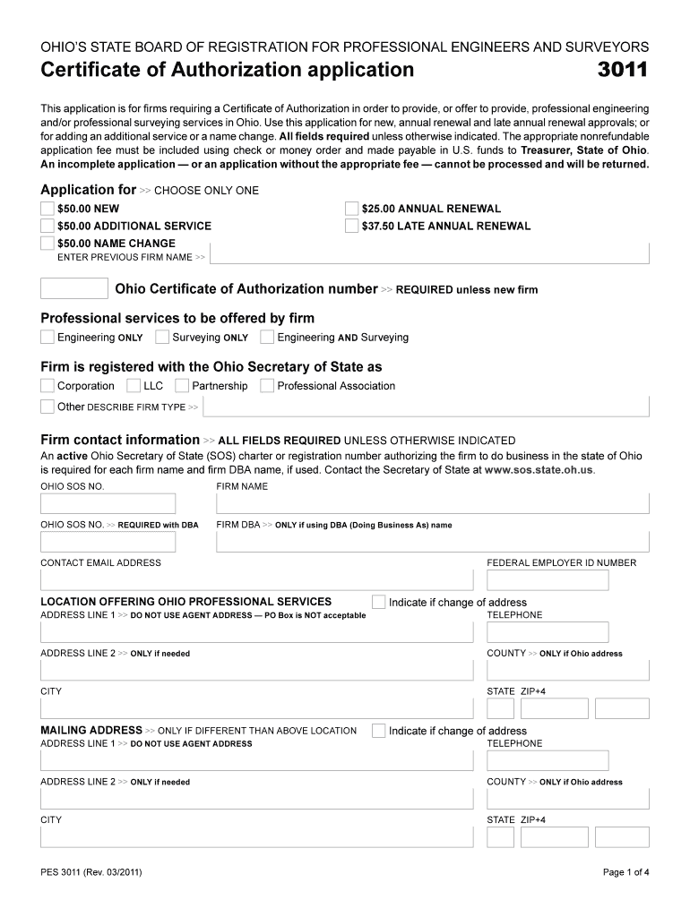 Ohio Form 3011