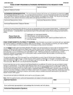  Supplemental Nutrition Assistance Program Form Ldss 4942 2009