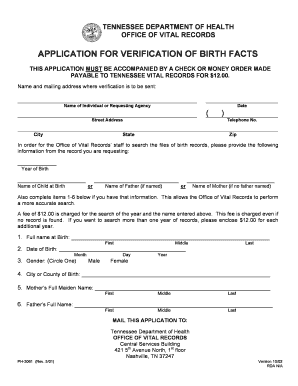  Verification of Birth Facts 2001-2024