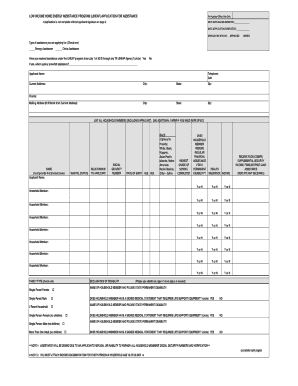  Printable Liheap Application  Form 2012