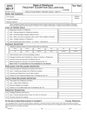 Oklahoma Form 901