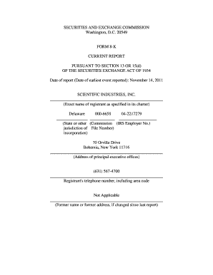 SECURITIES and EXCHANGE COMMISSION Washington, D C  Form