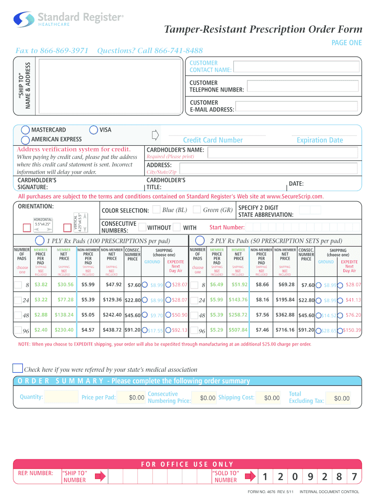 1 Ply Rx Pads 100 Prescriptions Per Pad Form