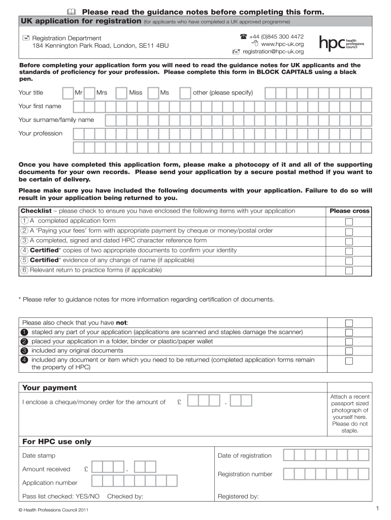 Hcpc Reference Letter  Form