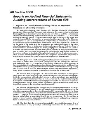 Reports on Audited Financial Statements Auditing Interpretations  Form