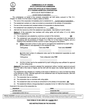 SCC889 PDF Virginia State Corporation Commission Scc Virginia  Form