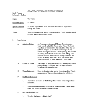 Informative Speech on My Favorite Career - Fill Out and Sign Printable PDF  Template | signNow