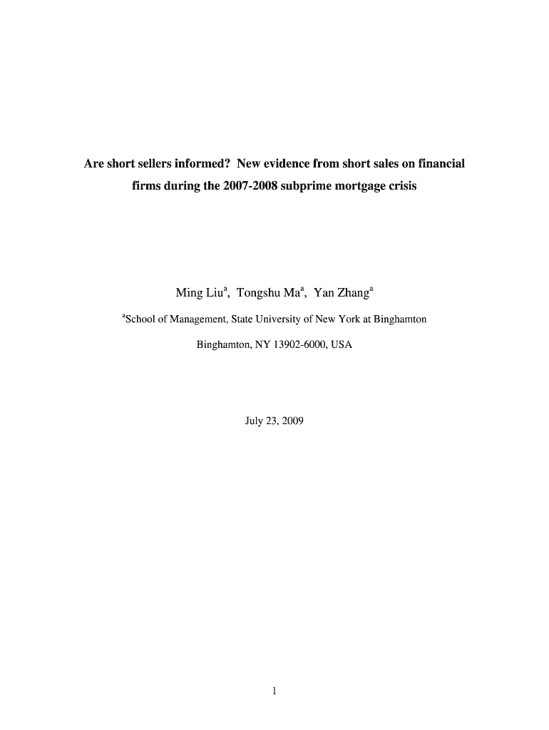 Are Short Sellers Informed? New Evidence from Short Sales on