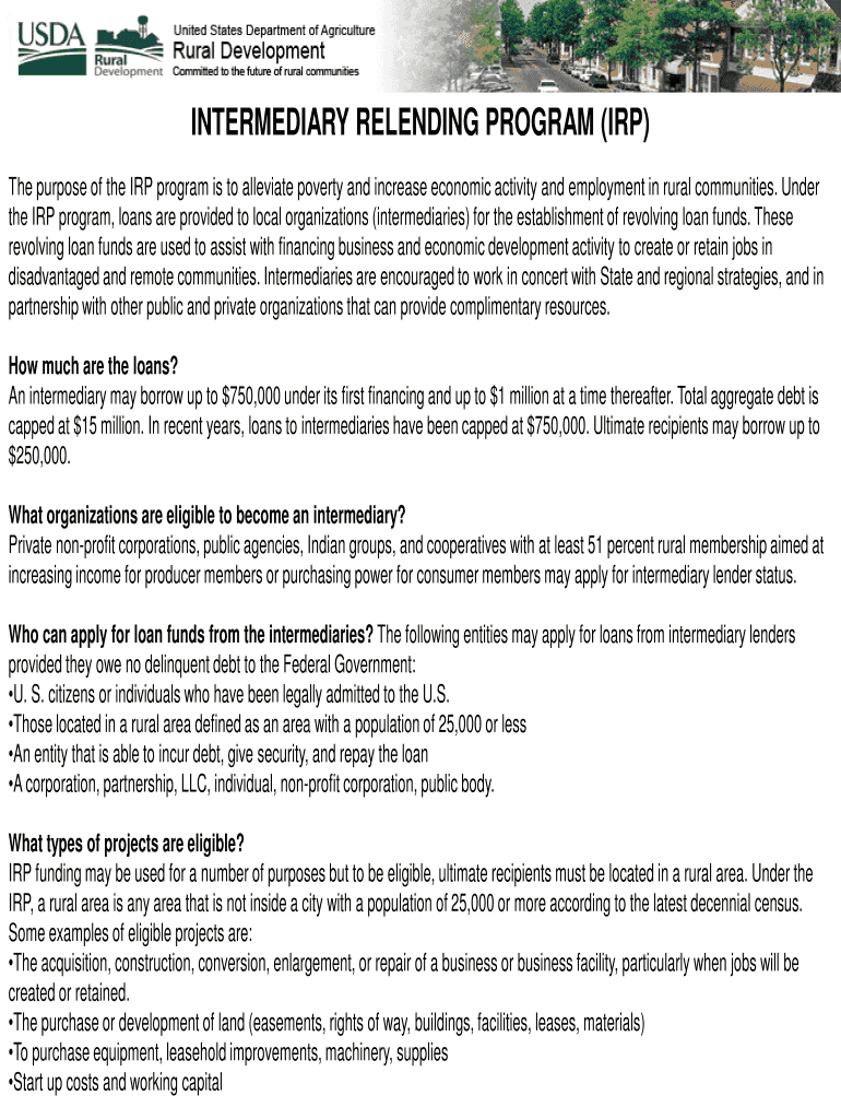 Intermediary Lending Program Community Works WV  Form