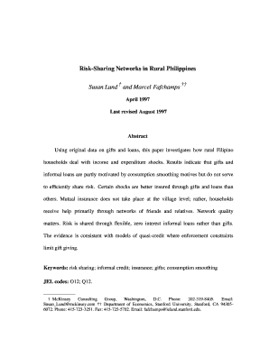 Risk Sharing Networks in Rural Philippines Unpan1 Un  Form
