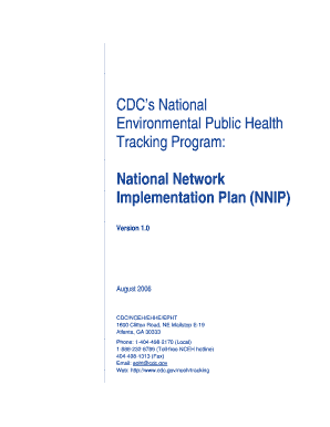 CDC&#039;s National Environmental Public Health Tracking Program  Form