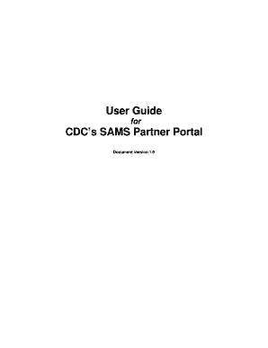 CDCs SAMS Partner Portal  Form
