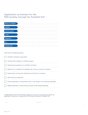 Application as Licensee  Form