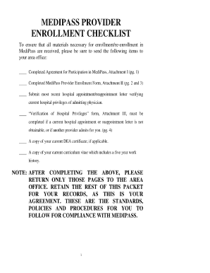 Medipass Florida  Form