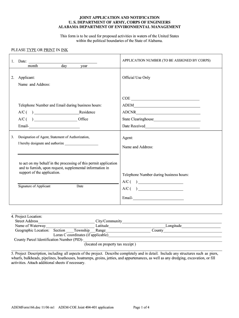  Joint Application and Notification  Form 2006