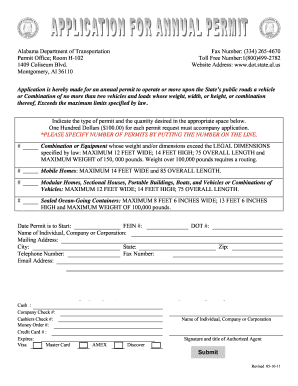 Alabama Permits - Fill Out and Sign Printable PDF Template | signNow