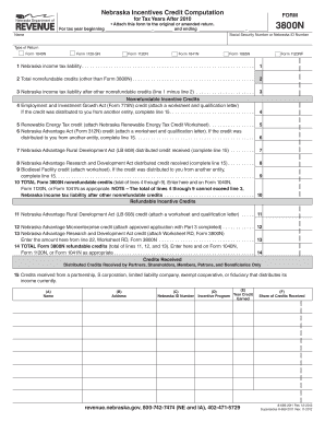 Form 3800n