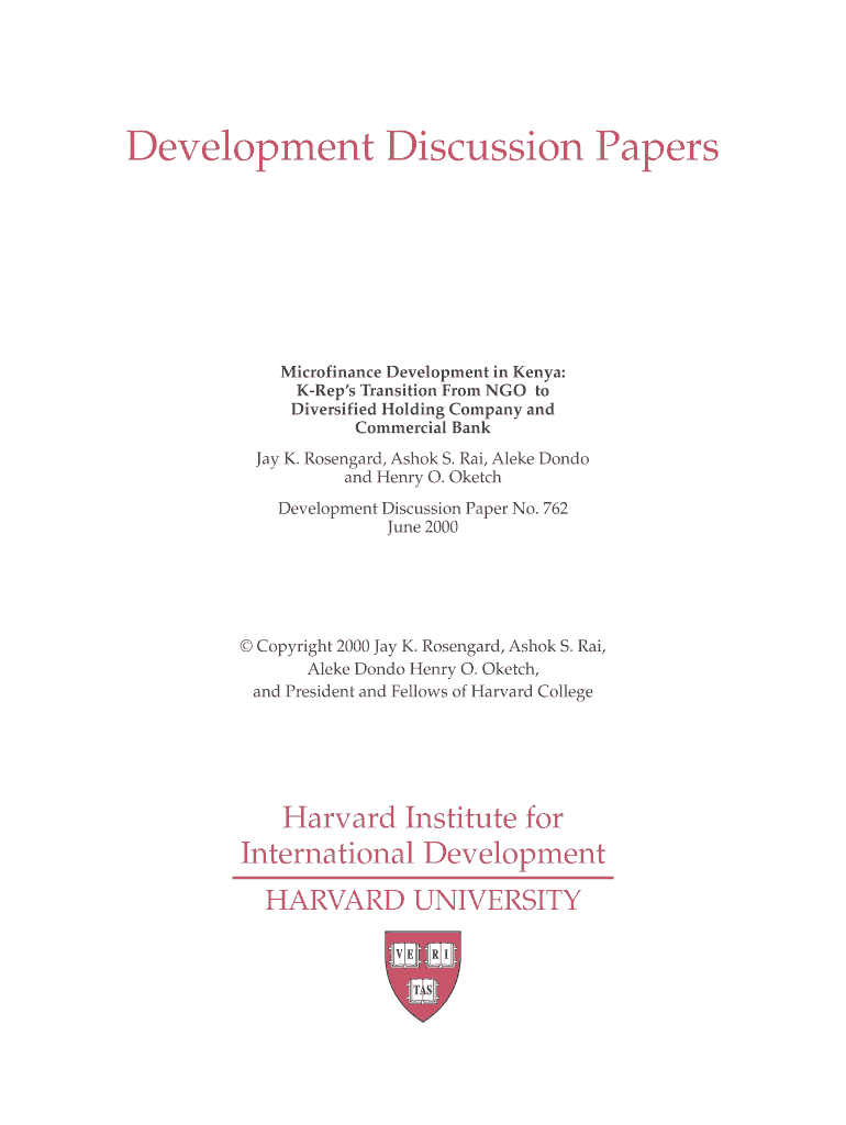 Development Discussion Papers USAID PDF Usaid  Form