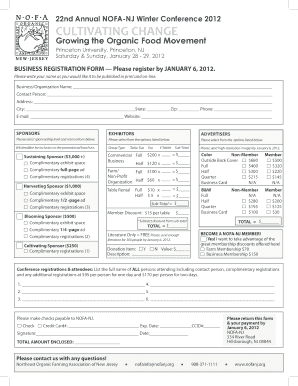 Annual NOFA NJ Winter Conference is Jan 2627Morning Ag Clips  Form