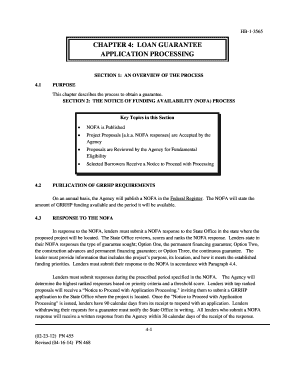 CHAPTER 4 LOAN GUARANTEE APPLICATION PROCESSING Rurdev Usda  Form