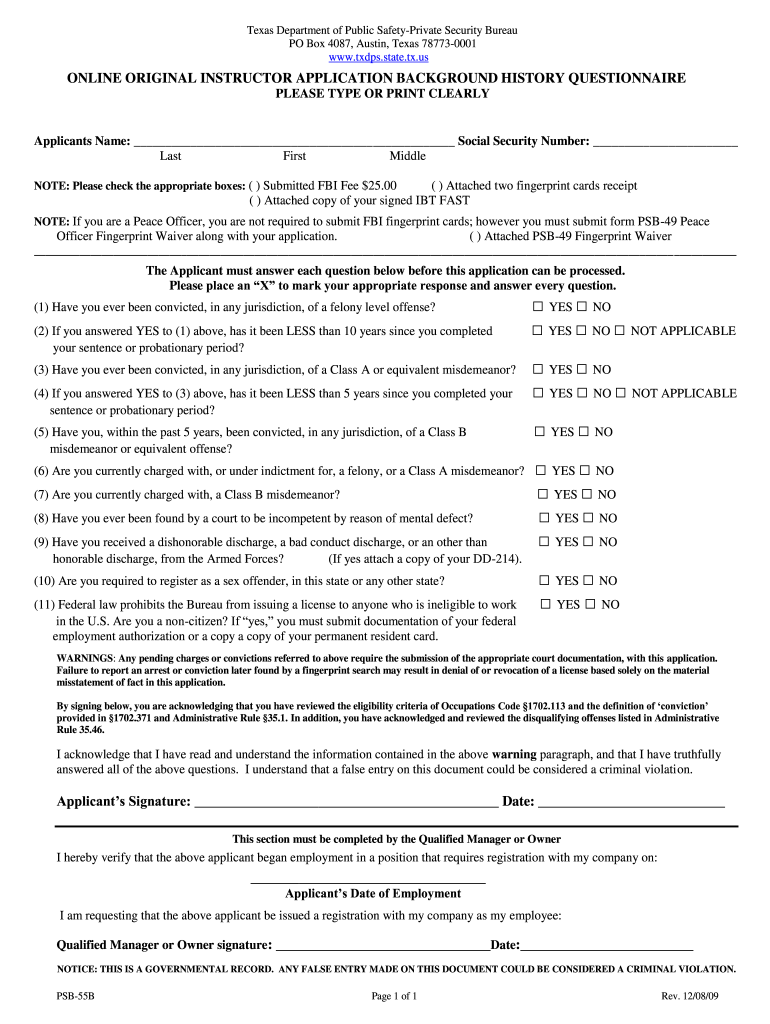  Psb 05 Dps Form 2009-2024