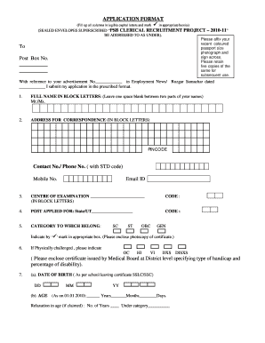 Punjab and Sind Bank Account Opening Form PDF