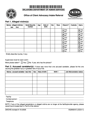  Oca Form 15gn001e 2005-2024