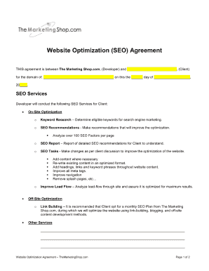 Seo Contract  Form