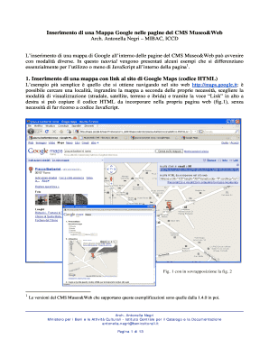 Inserimento Di Una Mappa Google Nelle Pagine Del CMS Museo&amp;Web  Form