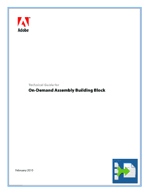 Technical Guide for on Demand Assembly Help Adobe  Form