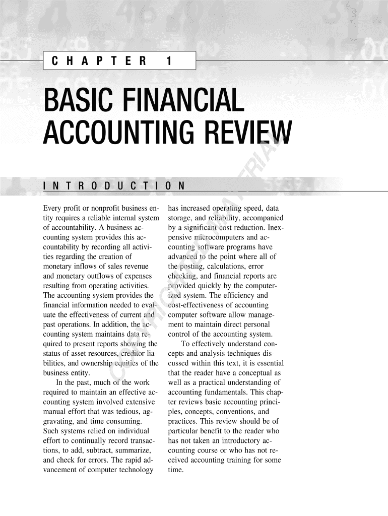 BASIC FINANCIAL ACCOUNTING REVIEW  Form