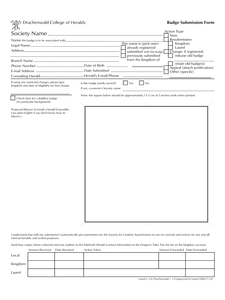 SCA Heraldry Gira&#039;s Anvil Research and A&amp;S  Form