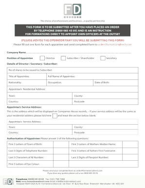 Own Officers Form Formations Direct