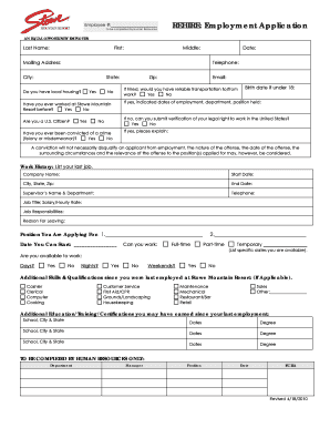 Stowe Mountain Resort Rehire Application Form
