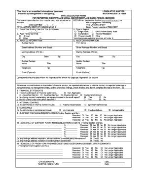 Lla Data Collection Form
