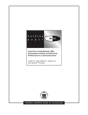 Does SBA Guaranteed Lending Impact Economic Performance in Clevelandfed