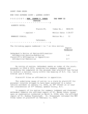 NEW YORK SUPREME COURT QUEENS COUNTY B  Form