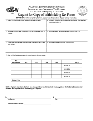  Form 4506 W 2000