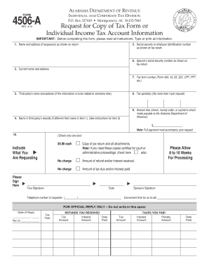 Alabama Form 4506 a